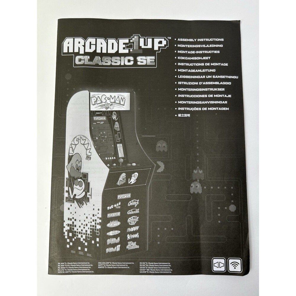 Arcade1Up Classic SE Pac-Man Assembly Instructions Manual 2024
